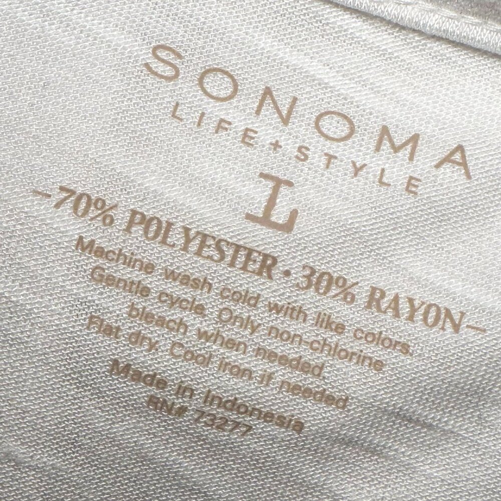 Sonoma Life & Style White Splitneck Utility Tank Top with Buttons Large - Picture 4 of 8